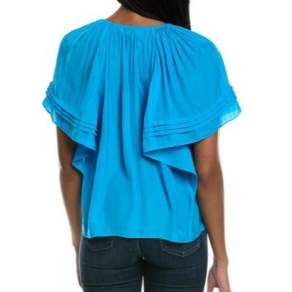 Ramy Brook Kylo Top Women Size Small NWT Flutter Sleeves Spring Summer Casual - Picture 2 of 16